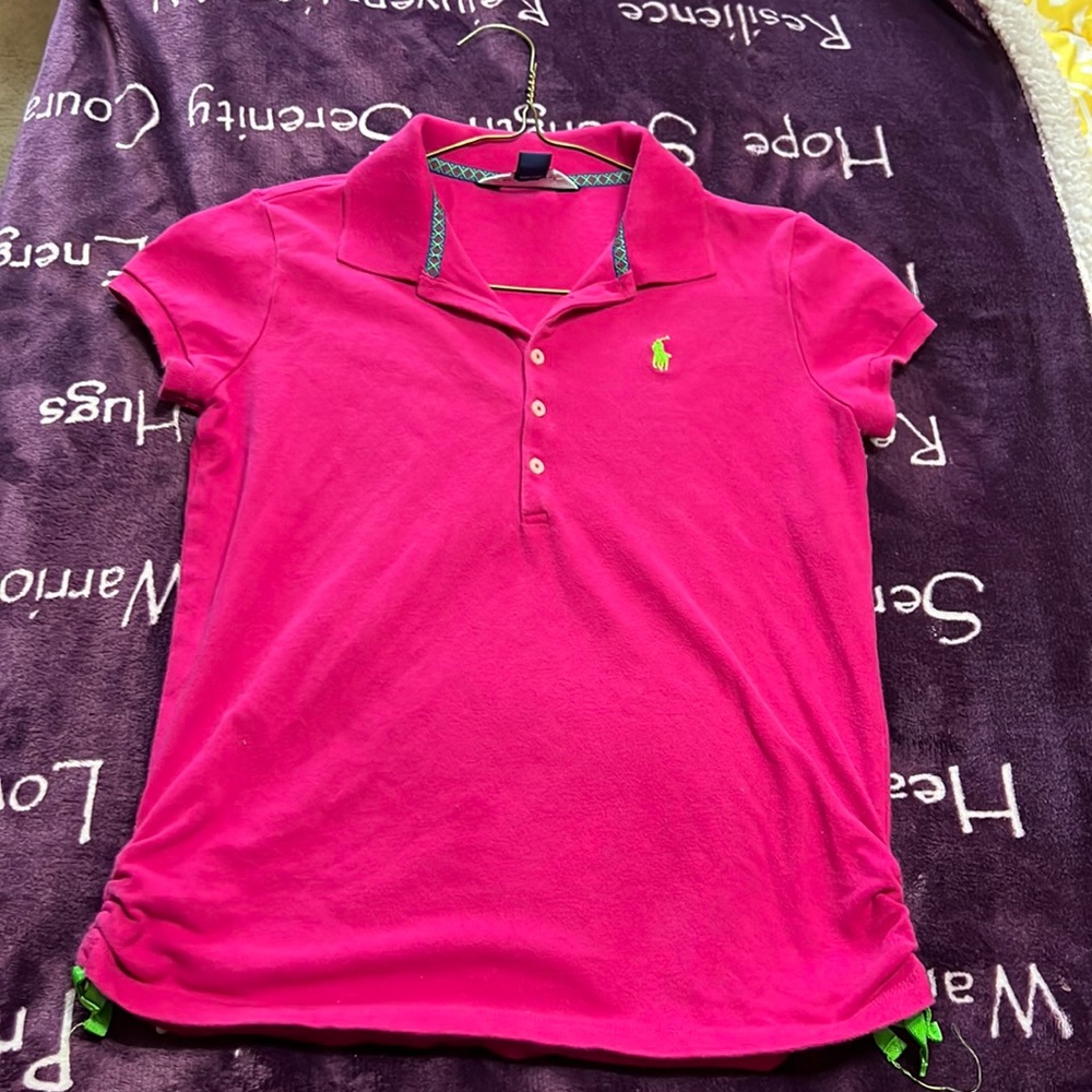 Dark pink polo t shirt